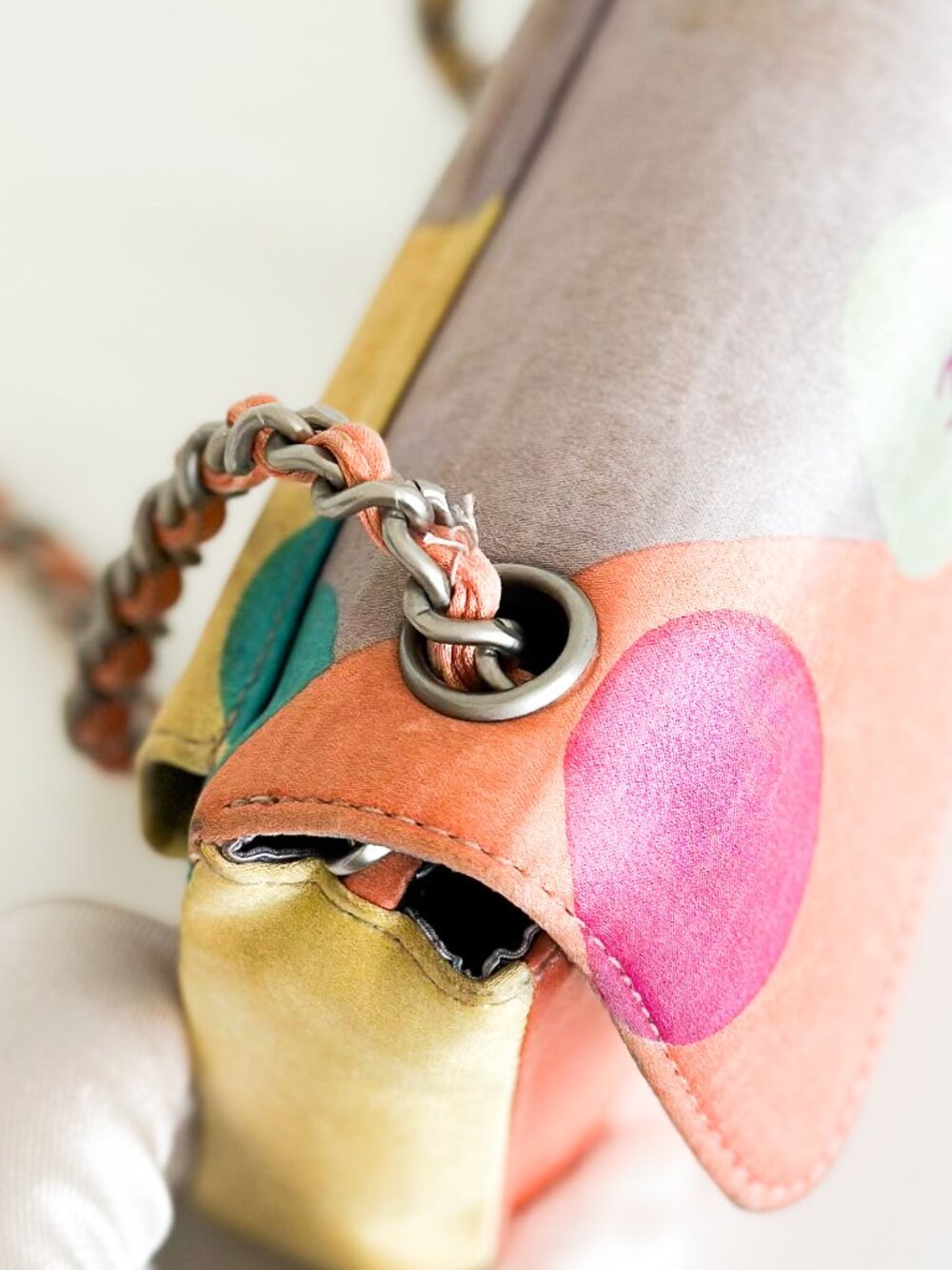 Chanel Mini Shoulder Bag Multicolored Satin Bag - Picture 8 of 16